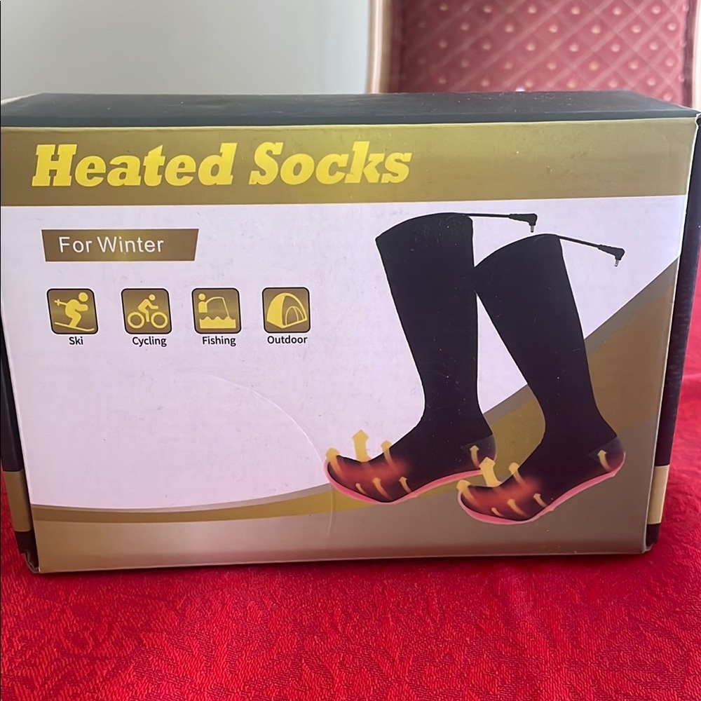 Heated Black Socks for Winter